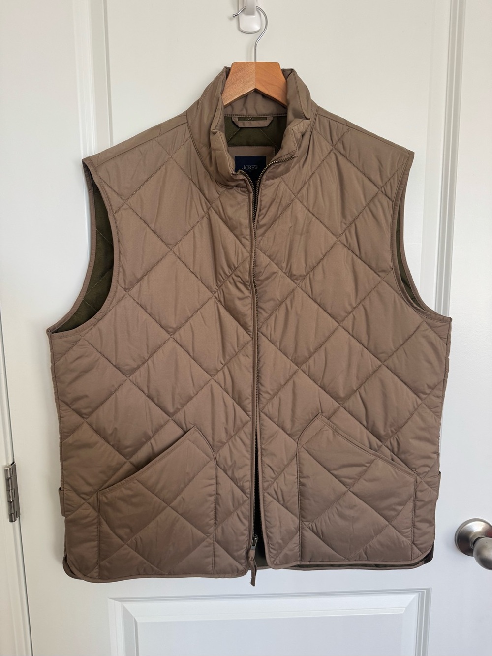 Men’s jcrew Quilted Reversible Vest - Taupe